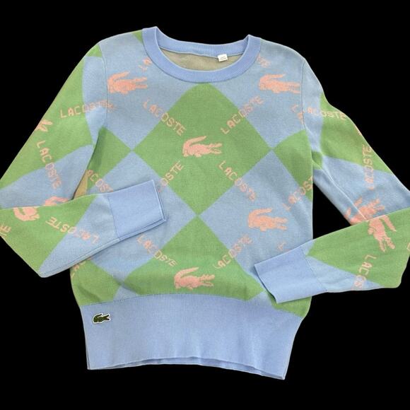 Lacoste Sweaters - Lacoste Women’s XSmall Live Logo print Cotton Sweater pullover